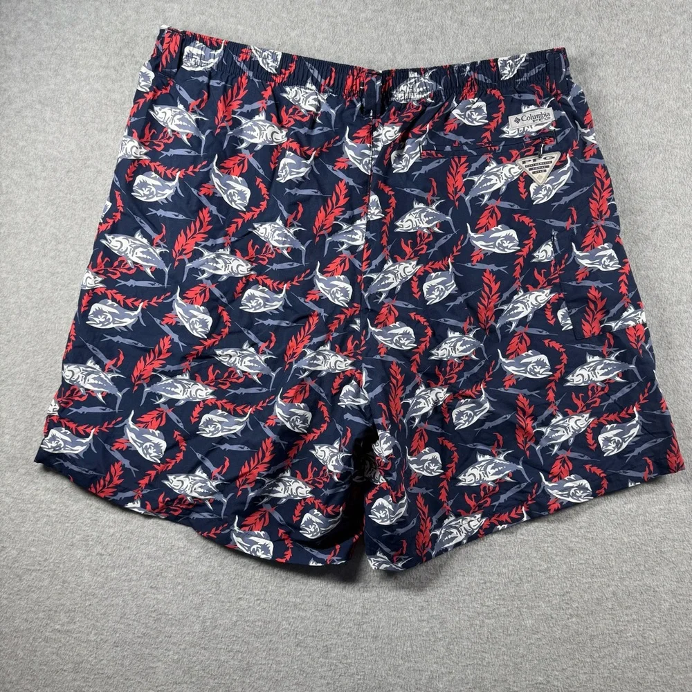 Columbia‎ PFG Omni-Shield Backcast Printed Water Shorts Bluestone Billybait XL